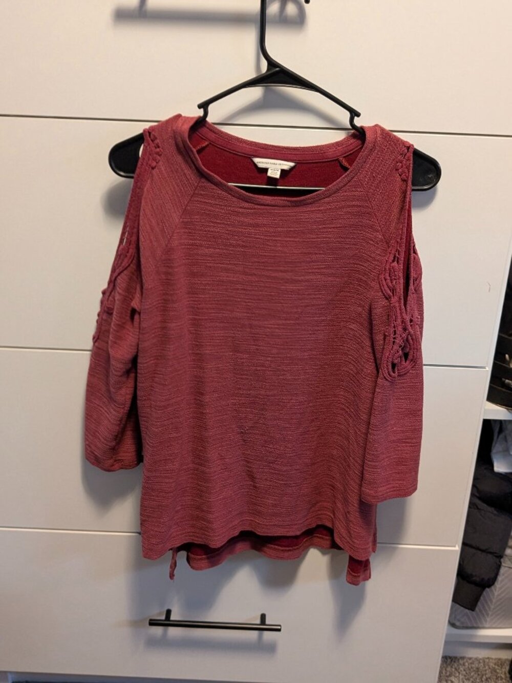 American Eagle shoulder less sweater